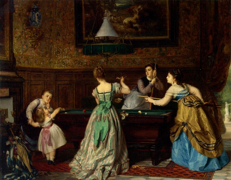 «Леди играют в бильярд» (1869) «Леди играют в бильярд» (1869)