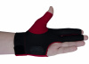 Перчатка бильярдная Ball Teck 3 (черно-красная, вставка замша), защита от скольжения