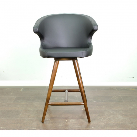 Барный стул Бальб на опоре "полубарная деревянная"