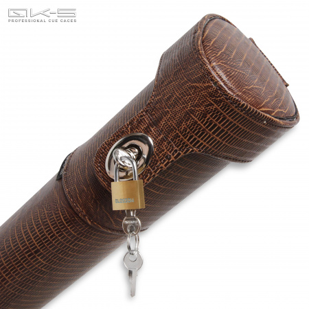 Тубус QK-S Musketeer 1x1 с отделением для удлинителя (коричневый аллигатор)