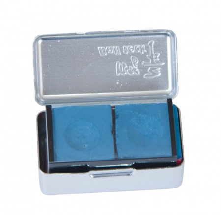 Мел Ball teck PRO II в серебристой металлической коробке (синий) 2 шт