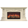 Комплект из электрокамина напольного и портала Лорд (165x42.5x89 см) слоновая кость